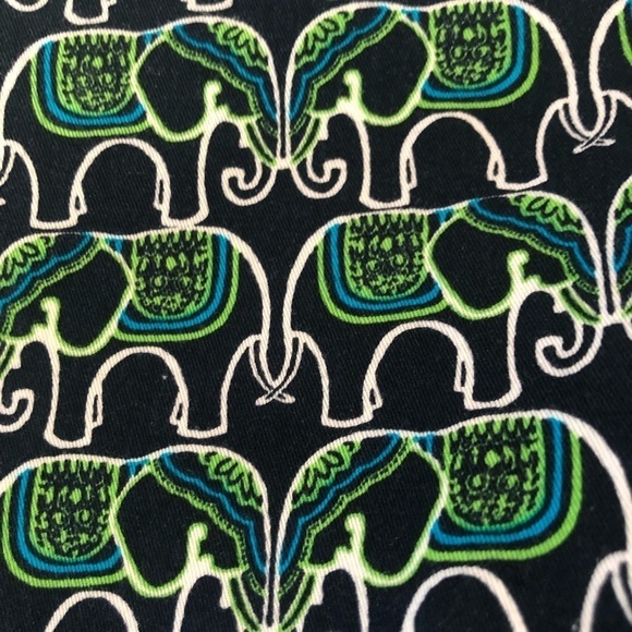 Crown & Ivy Elephant Print Navy Green Shorts 8 NEW Novelty Preppy University - Picture 4 of 5